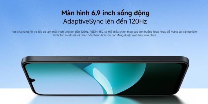 M&agrave;n h&igrave;nh 6,9 inch lớn