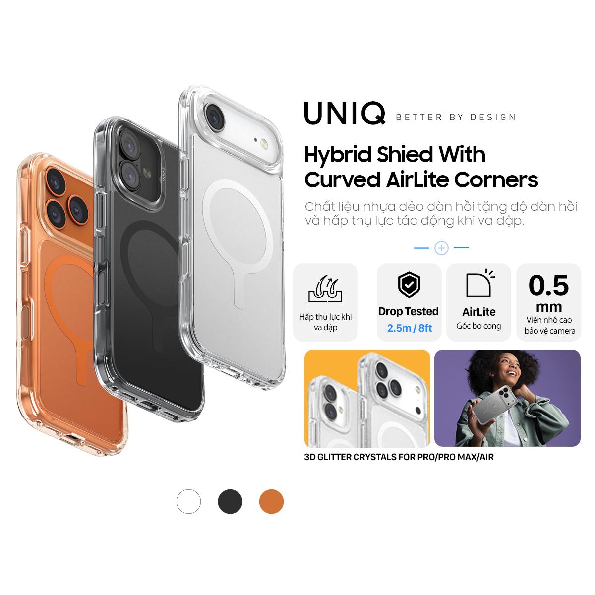 Ốp lưng UNIQ Hybrid Magclick Charging Liftpro Xtreme cho iPhone 17 