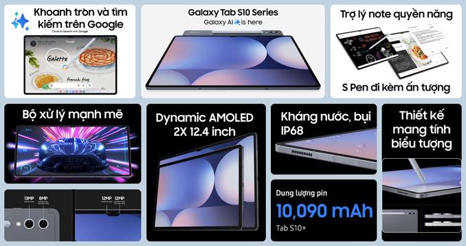 Samsung Galaxy Tab S10 Plus Wifi 12GB/256GB Chính Hãng - BHĐT