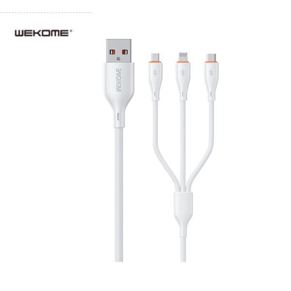 Cáp Sạc WEKOME WDC-C4 3-IN-1 66W QIN PVC