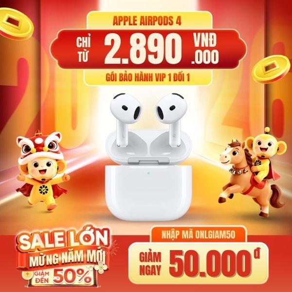 Tai nghe Apple AirPods 4 - Chính Hãng VN