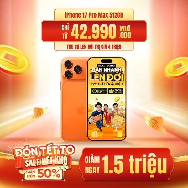 iPhone 17 Pro Max 512GB | Chính Hãng Apple Việt Nam