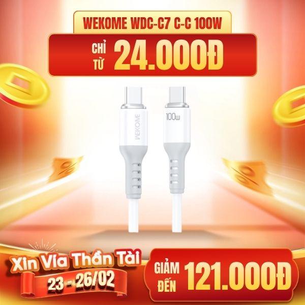 Cáp Sạc WEKOME WDC-C7 C-C 100W QIN Silicone