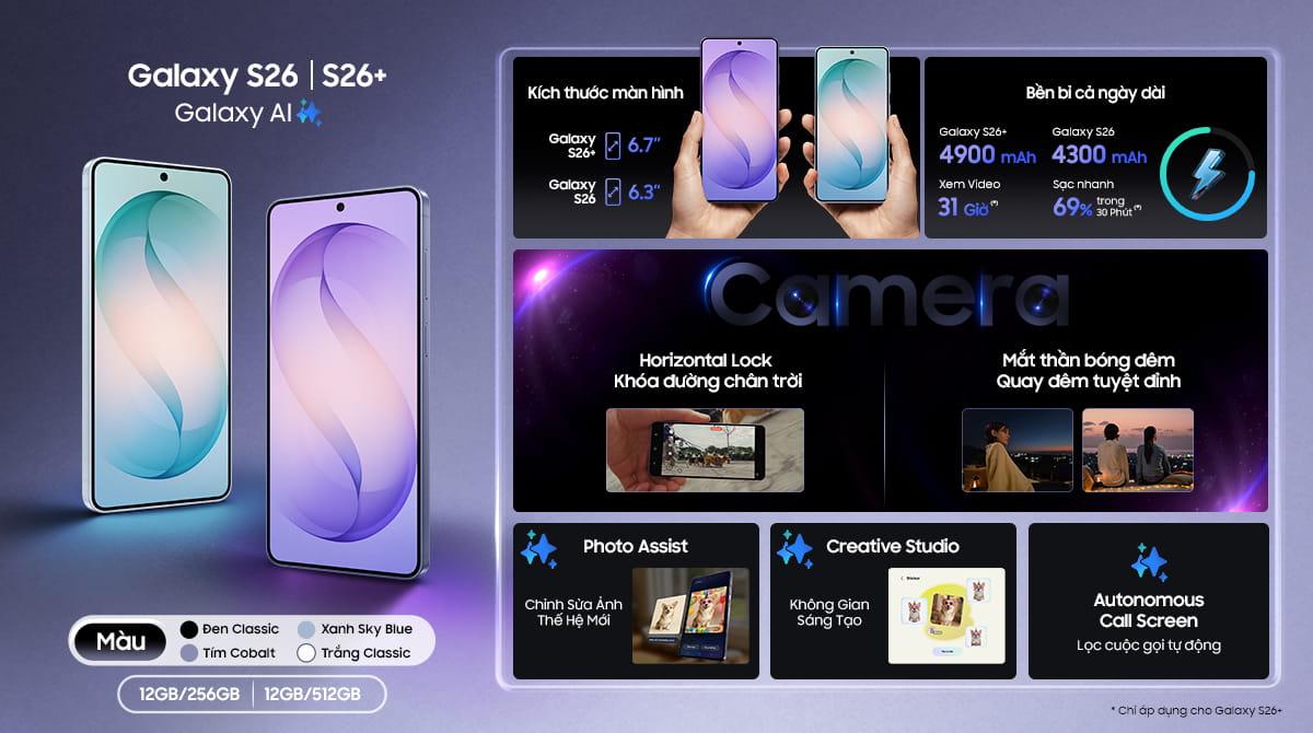 Samsung Galaxy S26 12GB/256GB Chính Hãng