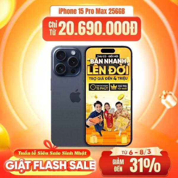 iPhone 15 Pro Max 256GB Máy Đẹp