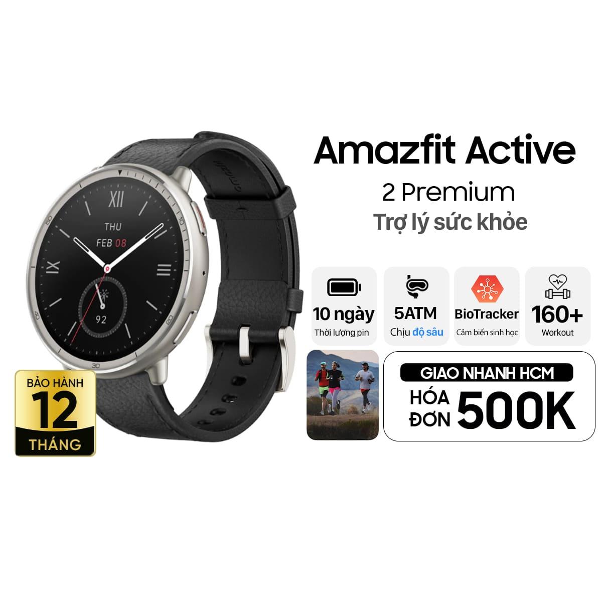Đồng hồ thông minh Amazfit Active 2 Premium 43.9mm Chính Hãng