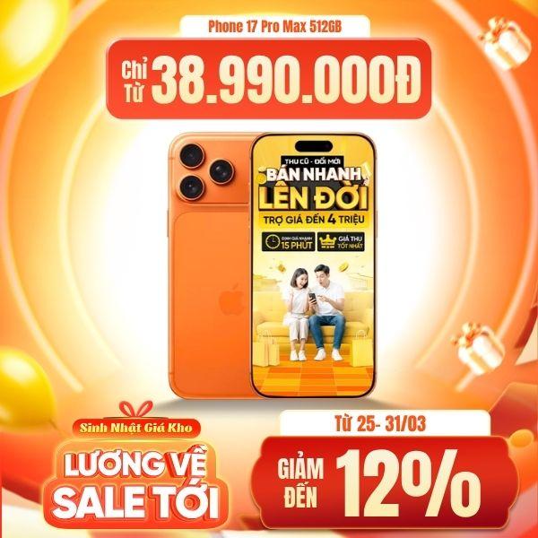 iPhone 17 Pro Max 512GB Likenew Fullbox