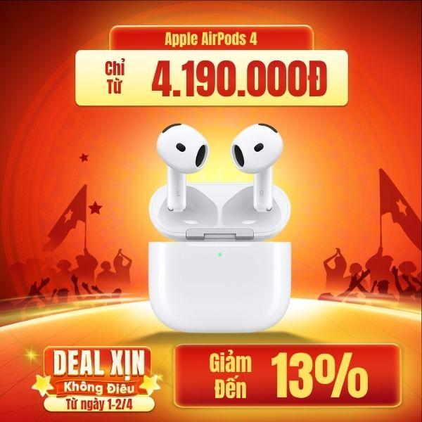 Tai nghe Apple AirPods 4 (Chống ồn chủ động) - Chính Hãng VN