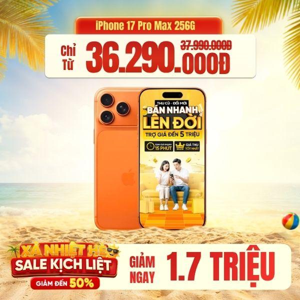 iPhone 17 Pro Max 256GB | Chính Hãng Apple Việt Nam