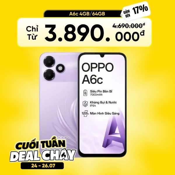 Oppo A6c 4GB/64GB Chính Hãng