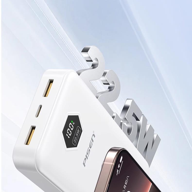 Pin Sạc Dự Phòng Pisen Quick Power Cube 22.5W 10000mAh Chính Hãng