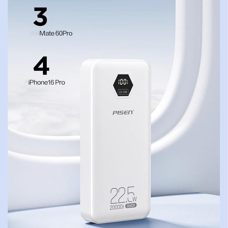 Pin Sạc Dự Phòng Pisen Quick Power Cube 22.5W 10000mAh Chính Hãng