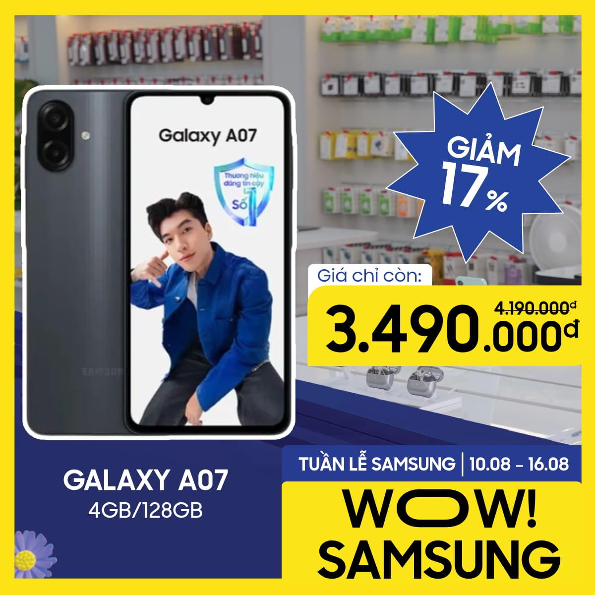 Samsung Galaxy A07 4GB/128GB Chính Hãng - BHĐT