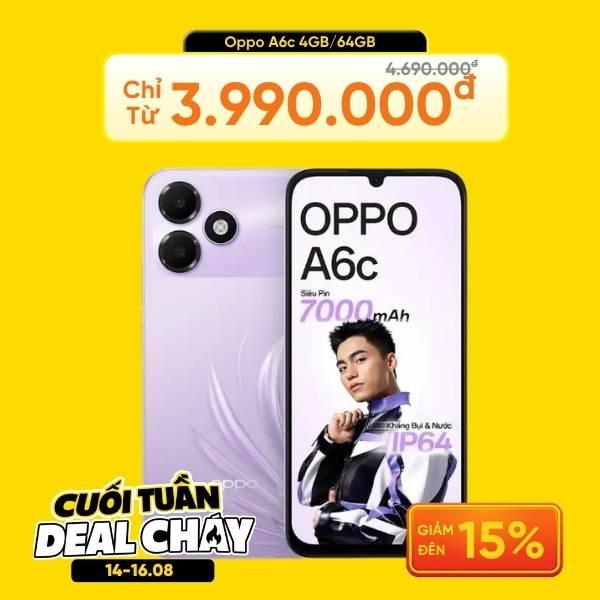 Oppo A6c 4GB/64GB Chính Hãng