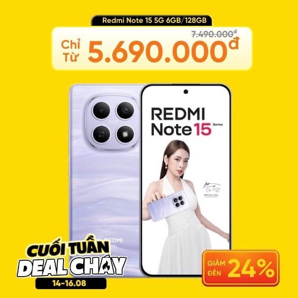 Xiaomi Redmi Note 15 5G 6GB/128GB Chính Hãng