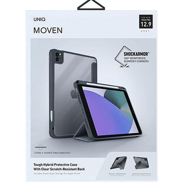 Ốp UNIQ Moven Antimicrobial Charcoal cho iPad Pro 12.9 inch Chính Hãng