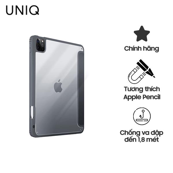 Ốp UNIQ Moven Antimicrobial Charcoal cho iPad Pro 12.9 inch Chính Hãng