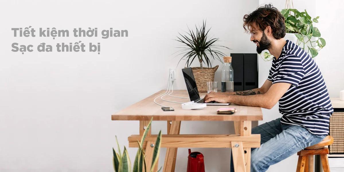 Củ sạc nhanh BELKIN BoostCharge 3 x USB-C 1 x USB-A 140W