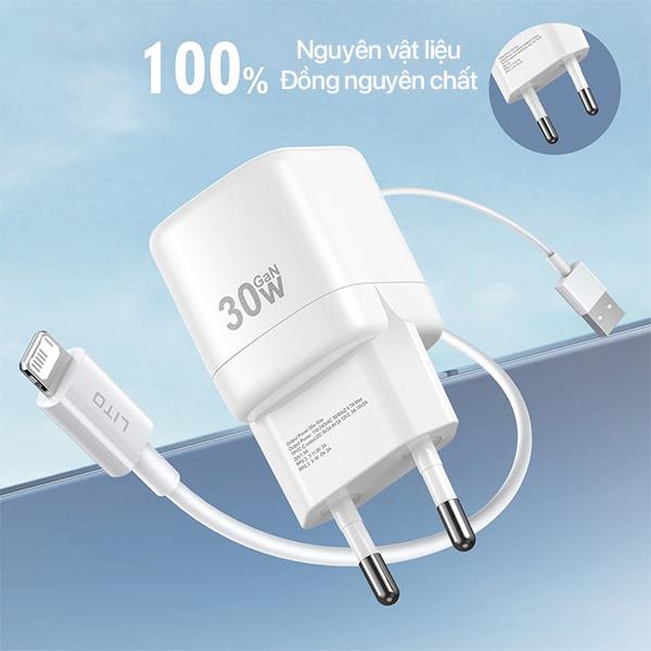 Củ Sạc Nhanh LITO LC11B GAN 30W Chính Hãng