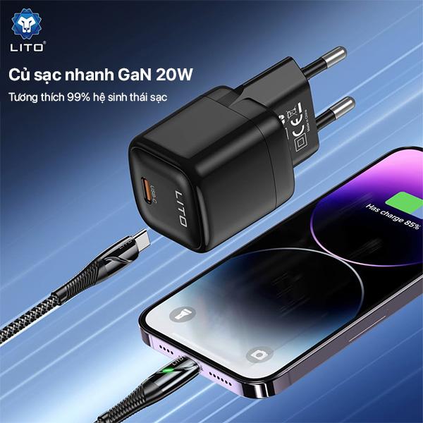 Củ Sạc LITO LC10 GAN 20W Likenew Fullbox