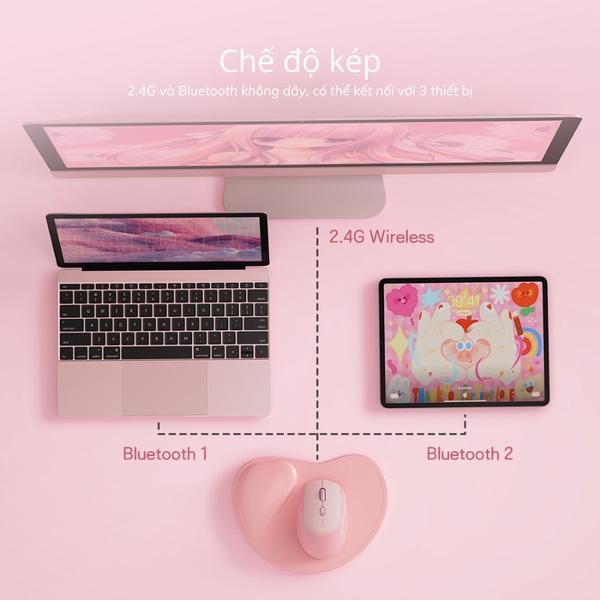 Chuột Không Dây MicroPack Soft Silicone Lifestyle MS-201W Chính Hãng