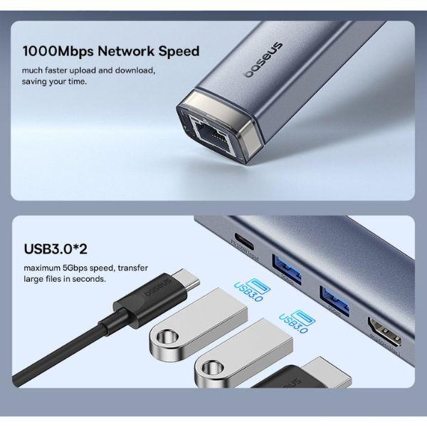 Hub Chuyển Đổi Baseus UltraJoy AIR Space 5 cổng