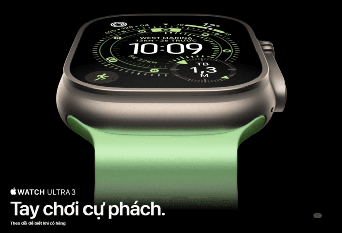 Apple Watch Ultra 3 Titan tự nhiên dây Ocean