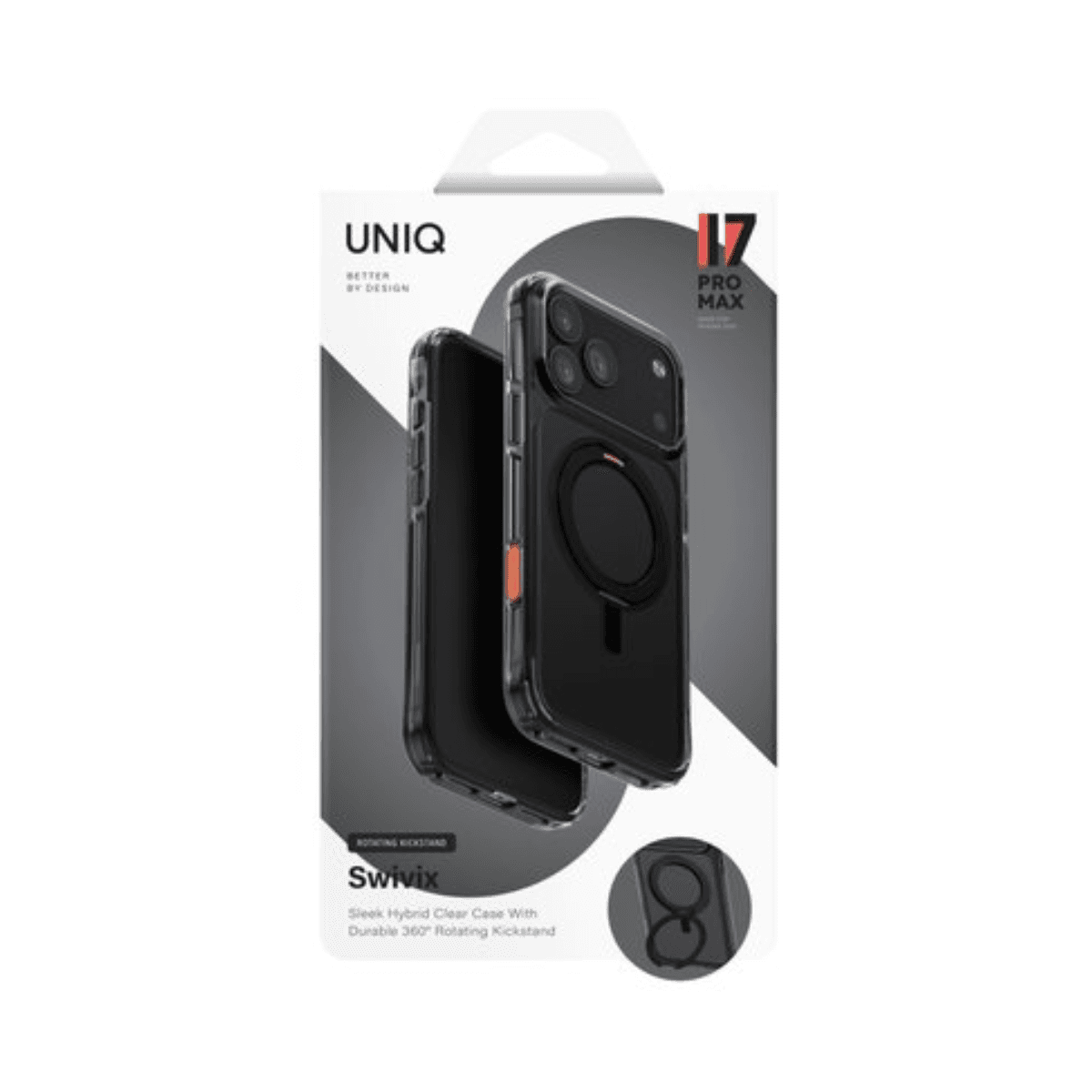 Ốp Lưng UNIQ Hybrid Swivix With 360 Rotating Kickstand Cho iPhone 17 Promax