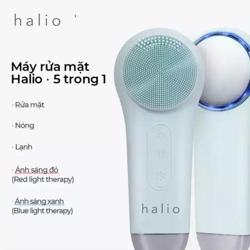 Máy rửa mặt massage tích hợp liệu pháp ánh sáng và nhiệt Halio 5 in 1 Chính Hãng
