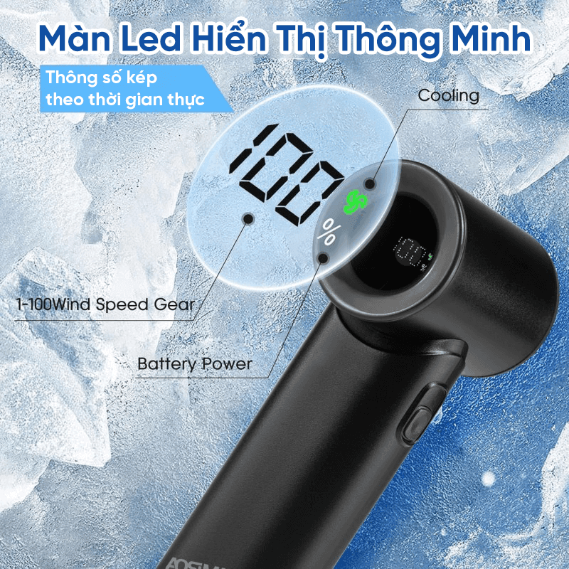 Quạt Mini Cầm Tay AOSIMAX Mini Turbo N610 3000mAh Chính Hãng