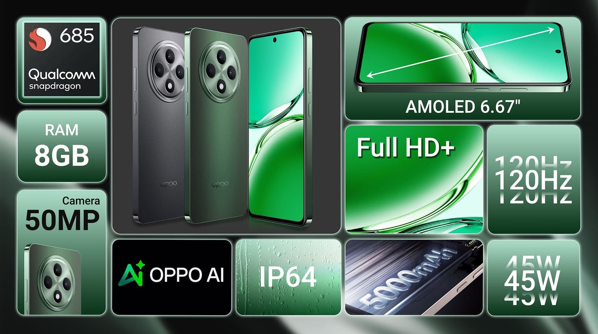 Oppo Reno 12F 4G 8GB/256GB Chính Hãng