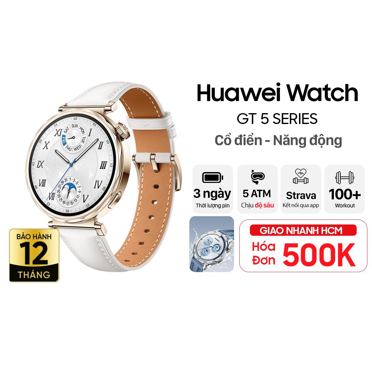 Đồng hồ thông minh Huawei Watch GT5 41mm - Dây da