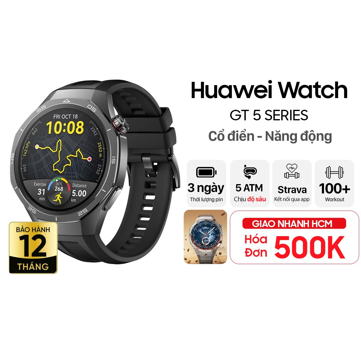 Đồng hồ thông minh Huawei Watch GT5 Pro 46mm - Dây Silicone Chính Hãng