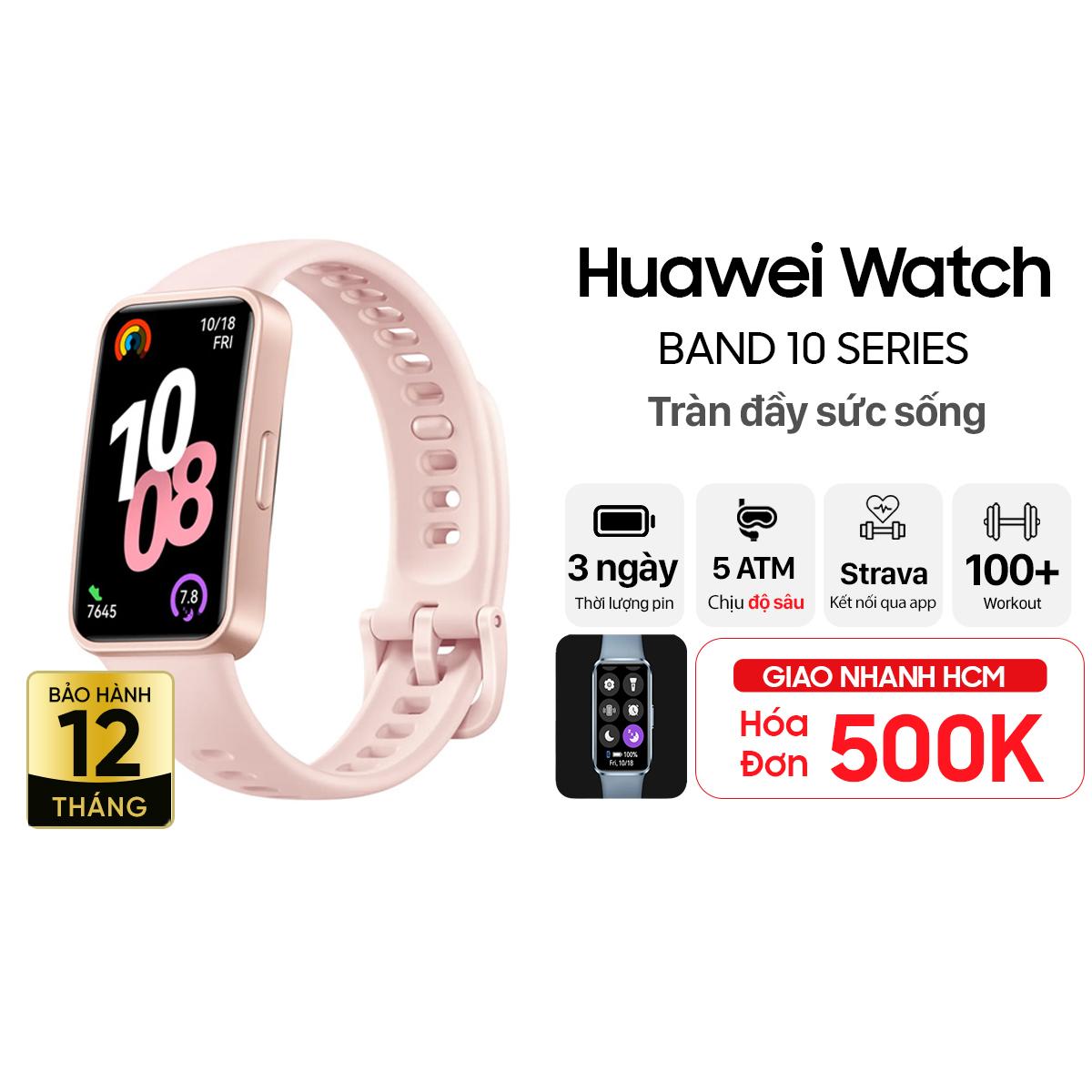 Vòng đeo tay thông minh Huawei Band 10 Viền Polyme Chính Hãng