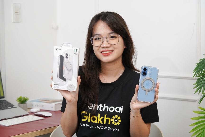 Ốp Lưng UNIQ Hybrid Swivix With 360 Rotating Kickstand Cho iPhone 17 Promax