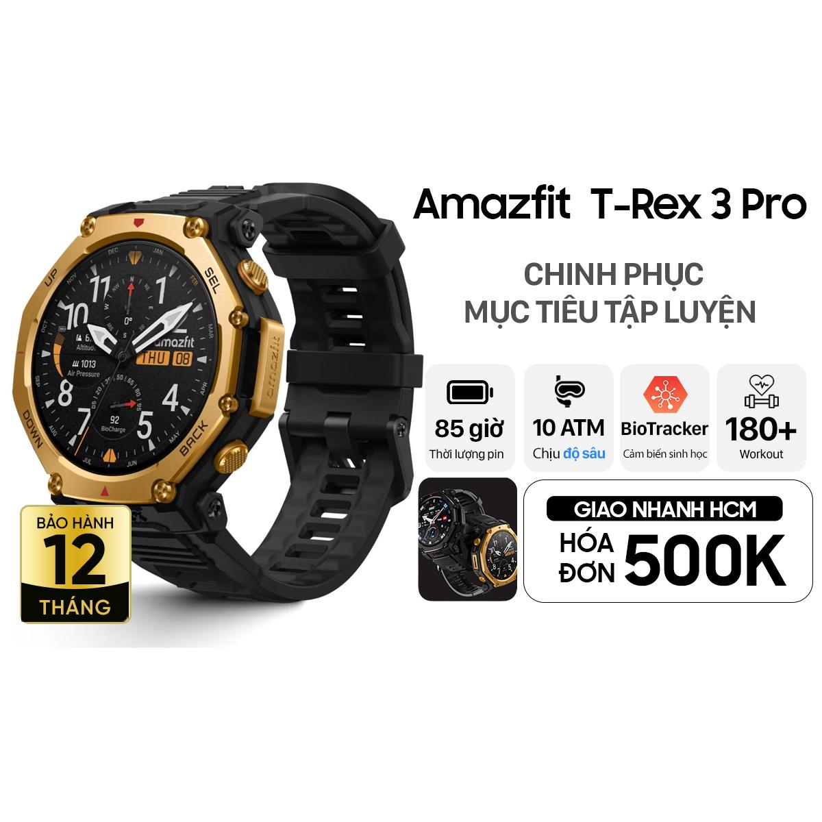 Đồng Hồ Thông Minh Amazfit T-Rex 3 Pro 48mm Dây Silicone Chính Hãng