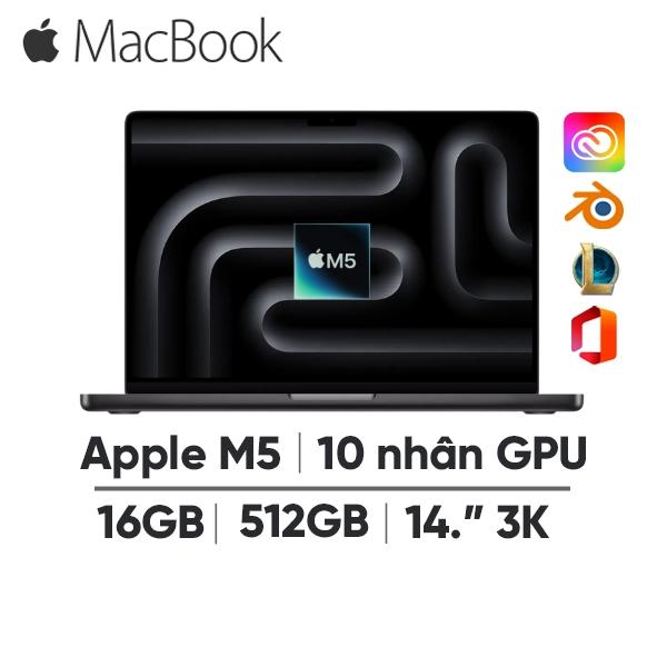 MacBook Pro M5 14 Inch 10 CPU 10 GPU (16GB/512GB) | Chính Hãng Apple Việt Nam