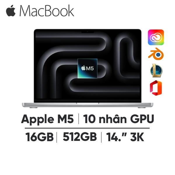 MacBook Pro M5 14 Inch 10 CPU 10 GPU (16GB/512GB) | Chính Hãng Apple Việt Nam