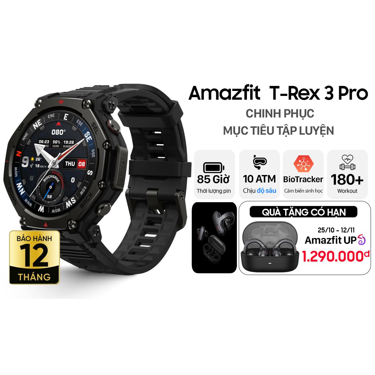 Đồng Hồ Thông Minh Amazfit T-Rex 3 Pro 48mm Dây Silicone Chính Hãng