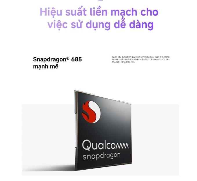 Hiệu năng mạnh mẽ với Snapdragon 685