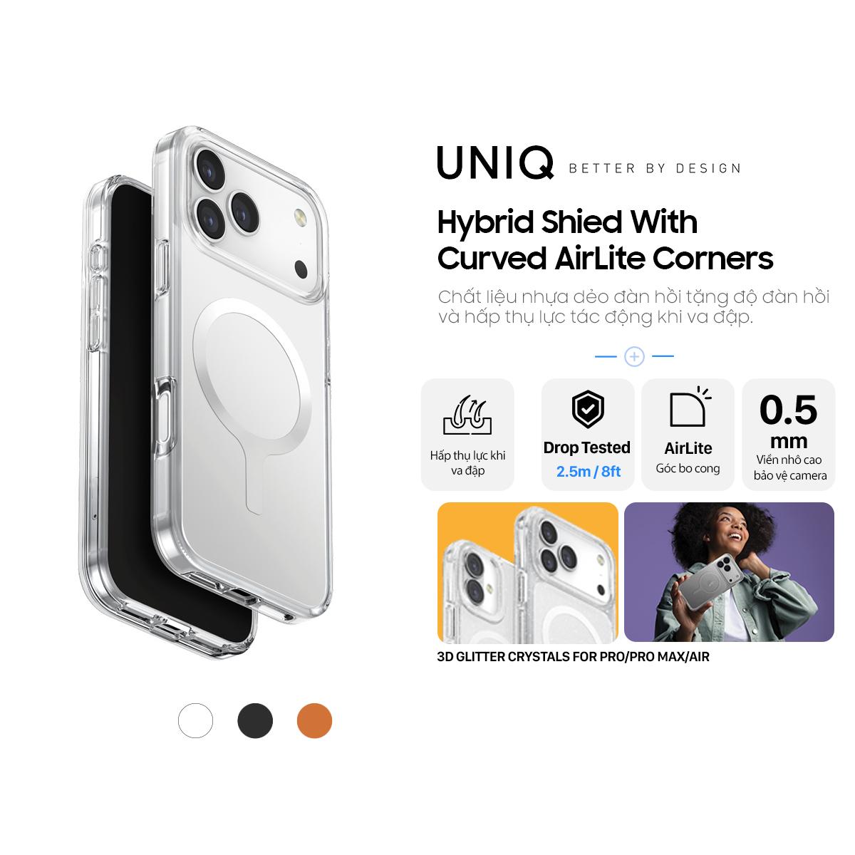 Ốp Lưng UNIQ Hybrid Magclick Charging Lifepro Xtreme Cho iPhone 17 Pro