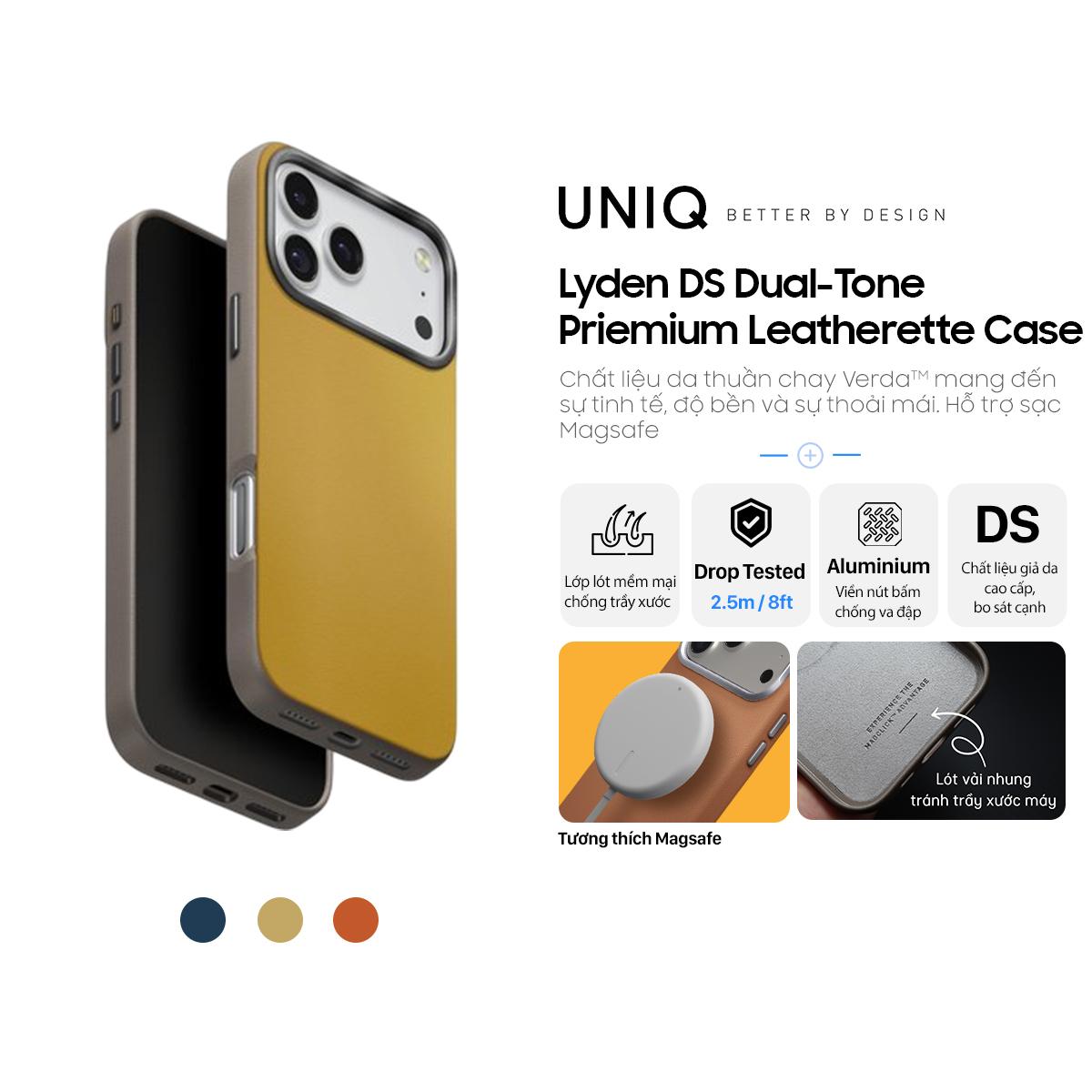 Ốp Lưng UNIQ Hybrid Magclick Charging Lyden Cho iPhone 17 Pro