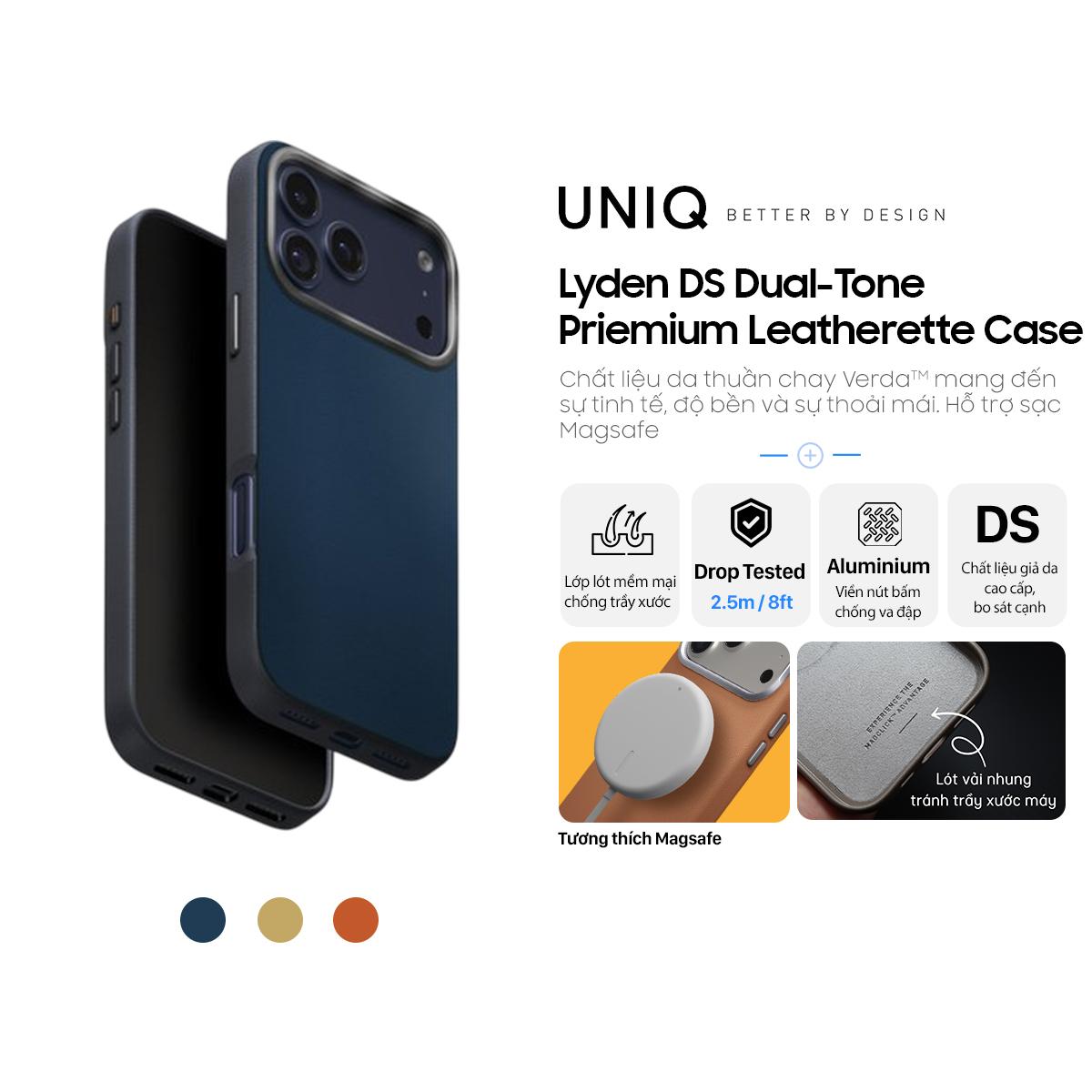 Ốp Lưng UNIQ Hybrid Magclick Charging Lyden Cho iPhone 17 Pro
