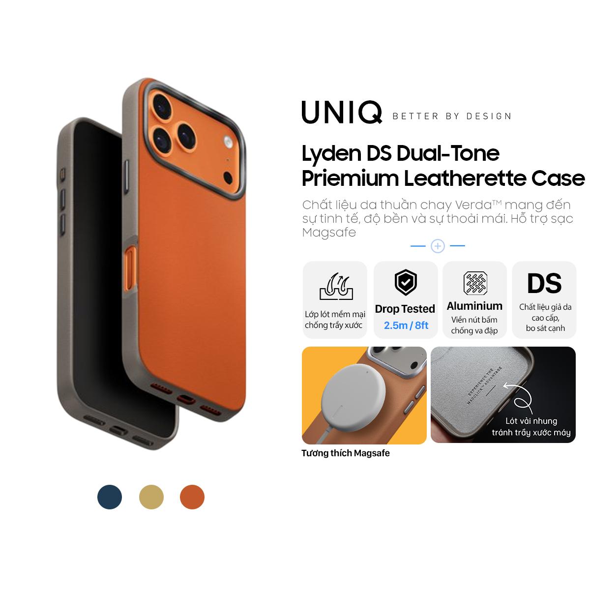 Ốp Lưng UNIQ Hybrid Magclick Charging Lyden Cho iPhone 17 Promax