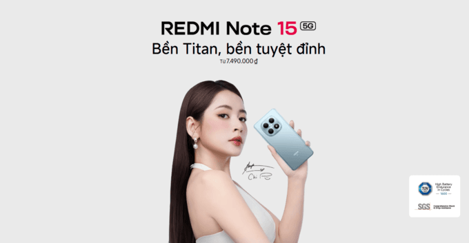 Xiaomi Redmi Note 15 5G 6GB 128GB giá