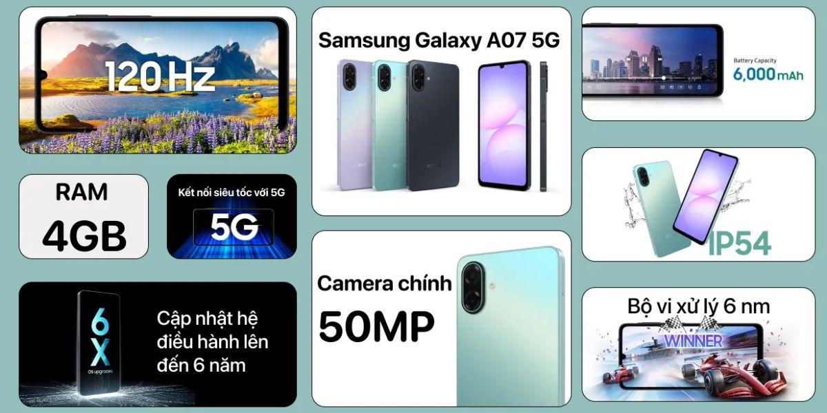 Samsung Galaxy A07 5G 4GB/128GB Chính Hãng