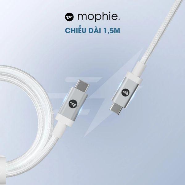 Cáp Mophie Type-C to Type-C 240W 10Gbps 1.5m Chính Hãng