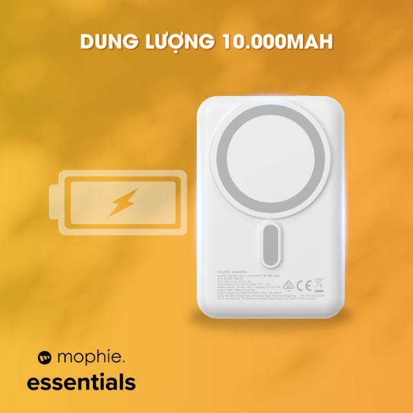 Pin Sạc Dự Phòng Mophie Essentials Snap+ Powerstation With Stand 10.000 mAh Chính Hãng