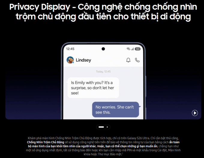 Privacy Display – Chống nhìn trộm chủ động