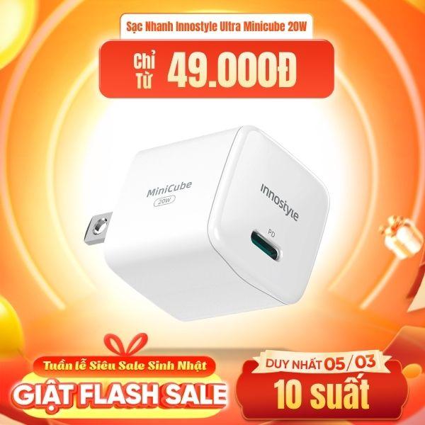 Sạc Nhanh Siêu Nhỏ Innostyle Ultra Minicube 20W